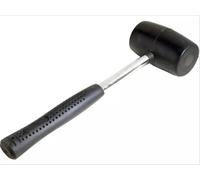 MAXPERKX 8/16/32oz Rubber Mallet Hammer Tubular Handle Shaft Grip Racking Paving DIY Striking Tool Soft-Faced Rubber Impact- Resistant Hammer Dead Blow Rubberized Mallet (32oz)