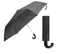MAXPERKX Black Auto Open/Close Men's Crook Rain Umbrella Brolly Walking With Curved Handle Classic Automatic Unisex Adults Wedding Windproof Strong Frame Men Women