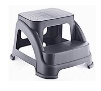 MAXPERKX Toddler Toilet Step Stool Kids Plastic Children/Kids Anti Slip 2-UP Step Stool Stepup Stools For Potty Training Bathroom & Kitchen 120kg (Grey)