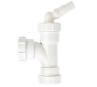 MAXPERKX Universal Washing Machine Outlet White Tee 40mm Push-fit Compression Waste Pipe Conn