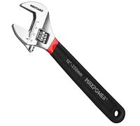 MAXPOWER Adjustable Spanner 250mm (10-Inch), Adjustable Wrench Shifter Spanners with Soft Grip and Dual Scale SAE and Metric