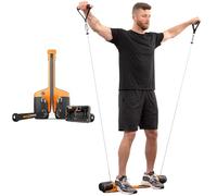 MAXPRO: Portable Smart Cable Gym | As Seen on Shark Tank | All-in-One Machine with Bluetooth and Free APP | Exercise Anywhere - Outdoors, Camping, Travel | 5-300lbs Resistance | Sport Orange