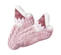 MAXQUU 1 Pair of Winter Thick Wool Socks, Soft Winter Socks, Anti-Slip Winter Socks, Comfortable Velvet Winter Warm Socks, Women's Fluffy Slipper Socks, Furry Socks (Light Pink)