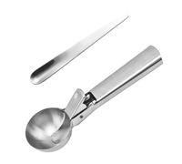 MAXQUU 1 Piece Ice Cream Ball Digger And 1 Piece Dessert Spoon, Stainless Steel Tableware, Multi-Function Spoon, Kitchen Supplies.