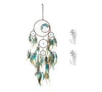 MAXQUU 1 Piece Of Dream Catcher Pendant And 2 Pieces Of Plastic Hooks, Home Wall Hangings, Creative Feather Pendant, And Children'S Birthday Gift.