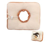 MAXQUU 1 Piece Of Toast Cat Collar, Cute Pet Adjustable Cone Wound Anti-Licking Cervical Spine Protection Suitable For And Postoperative Recovery