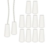 MAXQUU 10 Pieces Of Blinds Pull Rope Pendant, Wooden Pull Rope Pendant, Blind Pull Rope Accessories Replacement, Curtain Decoration Supplies.