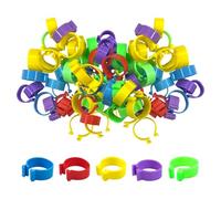 MAXQUU 100 Pieces Of Multi-Color Chicken Leg Rings, Poultry Plastic Leg Rings, Poultry Identification Rings, And Farm Supplies.