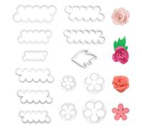 MAXQUU 13 Pieces Of Cake Decorating Mold, Plastic Cake Mold, Baking Tools, Flower Making Mold.