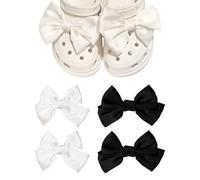 MAXQUU 2 Pairs Of Bow Shoe Decorations, Cute And Simple, Removable, Suitable For All Shoes