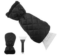 MAXQUU 2 Piece Car Ice Scraper Set, Car Windshield Ice Scraper, Car Scraper With Gloves, Antifreeze Gloves, Windshield Ice Scraping Gloves, Car Window Scraper, De-Icing Tool (Black)