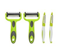 MAXQUU 2 Piece Fruit Peeler And 2 Piece Paring Knife, Stainless Steel Vegetable Peeler, Multi-Function Peeling Tools, Kitchen Supplies, Cooking Accessories.