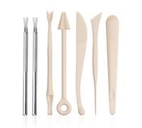 MAXQUU 2-Piece Hole Punch And 5-Piece Clay Tool, Pottery Texture Brush, Diy Hand-Carved Knife, Pottery Supplies.