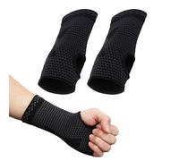 MAXQUU 2 Pieces Black Wrist Bandage, Wrist Protection, Cotton Wrist Wrap, Sweat-Absorbent, Compression Sleeve, Wrist Support Bandage, Suitable for Support and Protection During Sports.