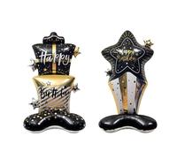 MAXQUU 2 Pieces Of Birthday Balloons, Vertical Foil Balloons, Creative Decorative Balloons, Party Scene Arrangement.