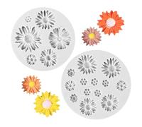 MAXQUU 2 Pieces Of Flower Mold, Creative Silicone Mold, Cake Decoration Mold, Candies, And Jelly.
