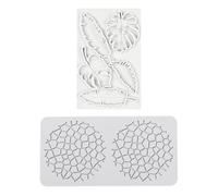 MAXQUU 2 Pieces Of Silicone Mold, Leaf Mold, Cake Decoration Mold, Kitchen Supplies, Baking Tools.