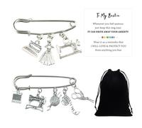 MAXQUU 2 Pieces Sewing Theme Brooch, with 1 Piece Greeting Card and 1 Piece Cloth Bag, Fun Personality Brooch, Decorative Brooch, Creative Gift.