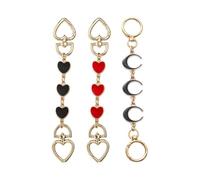 MAXQUU 3 Pieces Metal Bag Extension Chain, Heart-Shaped Moon Shape, Exquisite And Stylish, Women'S Handbag Chain Accessories, Creative Replacement Extension Decoration.