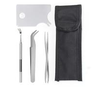 MAXQUU 3 Pieces Of Tick Tools, 1 Piece Of Leather Case And 1 Piece Of Tick Grabbing Device, Stainless Steel Tick Removal Tools, Pet Cleaning Supplies.
