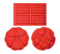 MAXQUU 3 Pieces Waffle Mold, Heat-Resistant Silicone Mold, Diy Dessert Making, Baking Tools, Kitchen Tools.