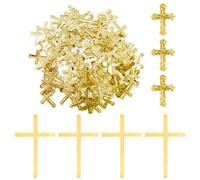 MAXQUU 4 Pieces Of Cross Card Insert And 15G Cross Confetti, Cake Decoration Card Insert, Baby Baptism Supplies, Party Scene Arrangement.