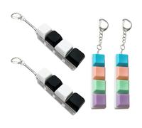 MAXQUU 4 Pieces Of Key Button Keychain, Keyboard Key Pendant, Creative Bag Pendant, Children'S Unzipping Toy.