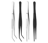 MAXQUU 4 Pieces Of Stainless Steel Tweezers, Multi-Function Tweezers, Clamping Tools, Pet Feeding Tools, Fish Tank Landscaping Auxiliary Tools.