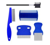 MAXQUU 5 Pieces Of Pet Flea Removal Tools, Pet Cleaning Supplies, Stainless Steel Toothed Comb, Pet Grooming Tools.