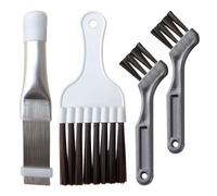 MAXQUU Multifunctional Dust Brush Set: Includes 1 Slat Comb, 1 Brown Bristle Brush and 2 Black Brushes for Cleaning and Removing Dust from Interior Air Vents and Other Hard-to-Reach Areas