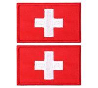 Maxqzin 2 Packs First Aid Kit Patch, Medic Cross Morale Patch, Tactical Medical Patches, Red Cross Hook & Loop Patches Bags Vests Caps Military Uniforms