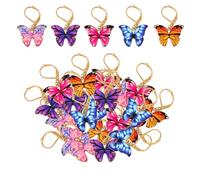 Maxqzin 20 Pcs Butterfly Stitch Markers for Crocheting,Stitch Markers with Lobster Claw Clasps Alloy Crochet Stitch Markers for Knitting Weaving Sewing Quilting Handmade Jewelry(5 Colors)