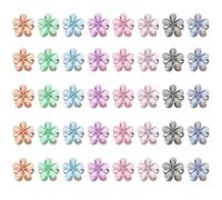 Maxqzin 40Pcs Flower Hair Clips, Small Hair Clips Mini Crystal Claw Clips Cute Metal Claw Clips Hair Barrettes for Girls Women