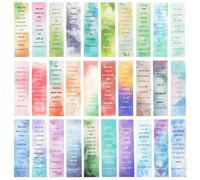 Maxqzin 60PCS Bookmarks for Women, Watercolor Bible Bookmarks Inspirational Quotes Christian Gifts for Women Men Students Teachers Book Lovers