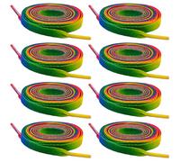 Maxqzin 8Pcs Rainbow Shoelaces Rainbow Shoe Laces Pride Accessories Rainbow Pride Shoelaces for Sneakers, Party Decorations, Festival Outfits