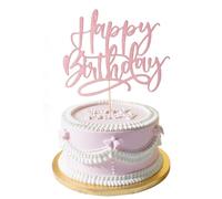 Maxqzin Happy Birthday Cake Topper Cake Topper Glitter Cake Bunting Decor for Celebrating Happy Birthday Anniversary Theme Party Cake Decorations Supplies