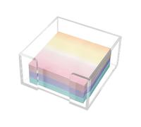 Maxqzin Sticky Note Holder,Post It Note Holder 8.5*8.5*4.5 cm Crystal Clear Acrylic Post It Holder for Dorm Room Home Office Desk Organizer Classroom Supplies