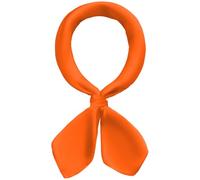 Maxqzin Women's Square Satin Scarf (Orange)
