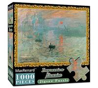 MaxRenard Game 1000 Pieces Jigsaw Puzzle Fine Art Collection Toy Monet Sunrise Impression