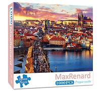 MaxRenard Prague Castle Puzzle 1000 Pieces for Adults Czech Republic Landscape Jigsaw Puzzle Home Wall Decor Decompression Toys Gift Intellectual Puzzles