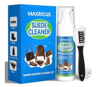 Maxricus 200ml Suede Cleaner Kit - Suede Foam Cleaning Kit with Brush & Cloth, Nubuck Crep Suede Protector Cleans and Restores for Shoes, Boots, Trainers, Jackets, Handbags, Bags