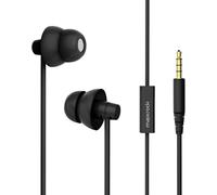 MAXROCK (TM) Total Soft SiliconHeadphones with Mic (Black)