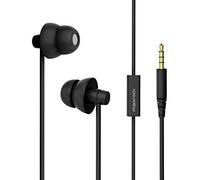 MAXROCK (TM) Total Soft SiliconHeadphones with Mic (Black)
