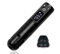 MAXS Ambition Wireless Tattoo Machine Pen Battery with Portable Power Pack 1950 Mah Digital LED Display for Body Art,Black