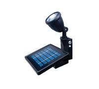 MAXSA 40334 Solar Powered Dusk to Dawn Bright LED Flag Pole Outdoor Light with Mount and Directional Focus, Fits 1-4" Flagpoles, Black