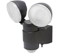 Maxsa 43218 Dual Head Security Spotlights, Battery Powered Durable Outdoor Patio & Deck Light, Black