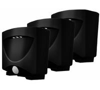 MAXSA 43342 Motion Activated Weatherproof Indoor/Outdoor Wireless LED Night Light, (3-Pack) Dark Bronze