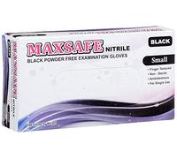 MAXSAFE 1614-03774 Nitryl Gloves Size S Black for Adults, Made for Everyday use, Black, 100 Pieces