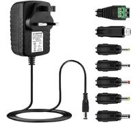 MaxSell 1A/2A/3A Power Adapter 12V Power Supply AC to DC Universal Adaptor for CCTV Camera Android TV Box Tablet Bluetooth Speaker and more Household Electronics, 2000mA Max (2A-7P)