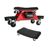 Maxshine 2-in-1 Modular Detailing Creeper Seat V2 | Rolling Creeper with Removable Cushion & Tool Tray | Heavy-Duty Polyethylene & Steel Frame, 4” Wheels | Complete Set (Black)